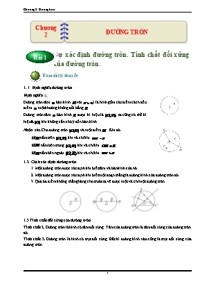 Đề cương ôn thi môn Toán Lớp 9 - Chương 2 Đường tròn